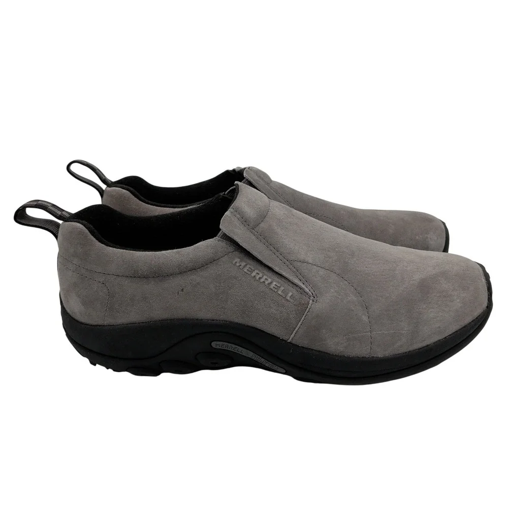 Merrell Jungle Moc Mens 14 Castle Rock Grey Suede Slip On Shoes J71447